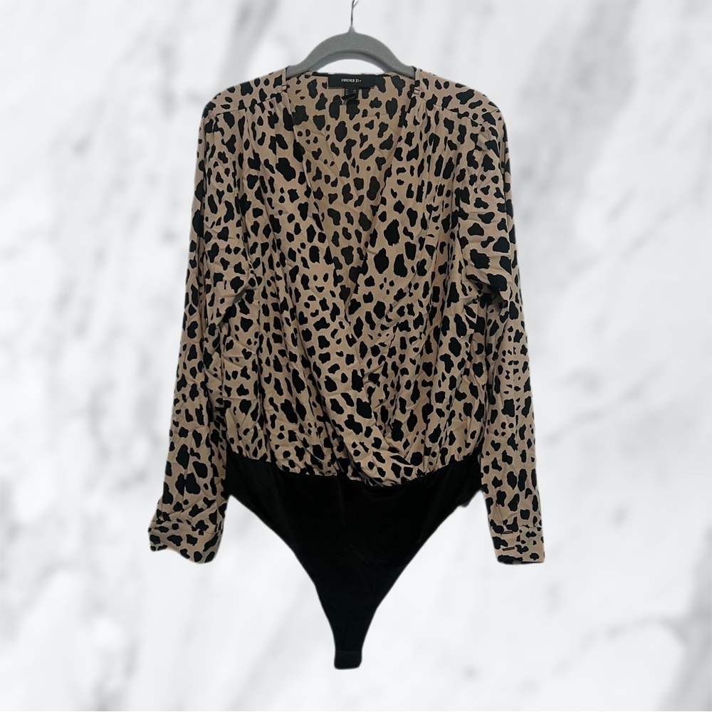 Forever 21 Leopard Print Bodysuit | SIZE 0X | EXCELLENT CONDITION LIKE NEW